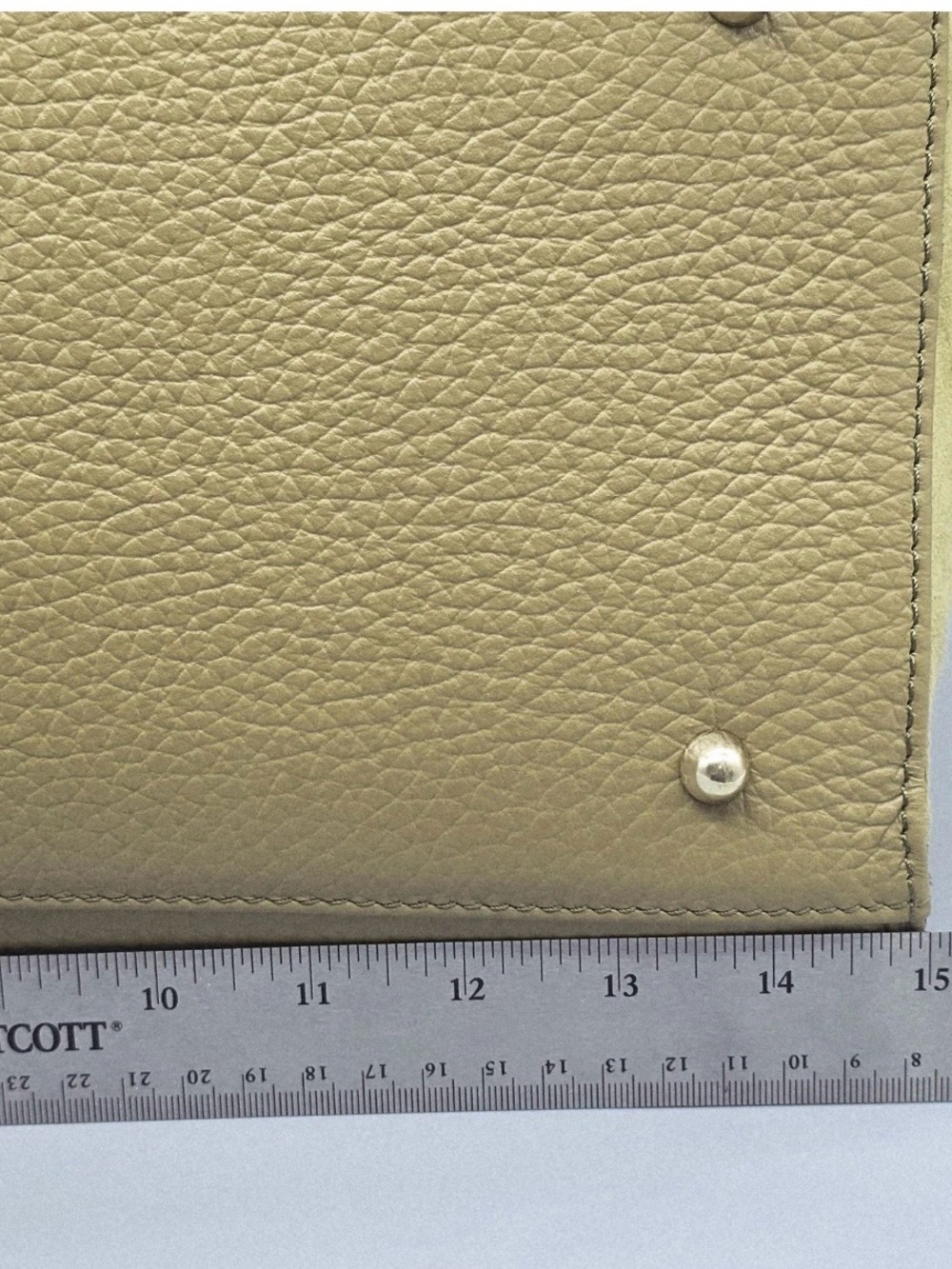 Anna Paola Classic Pebbled Leather Dome Satchel Travel Olive Made In Italy NE - Picture 9 of 11